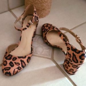 Sam Edelman Joelle animal print block heel shoes